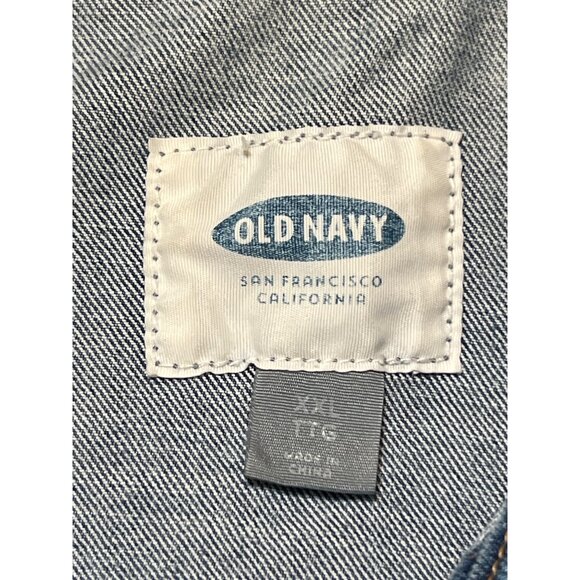 Old Navy Denim Jean Jacket Classic Blue Wash Button-Down Size XXL - Picture 4 of 4